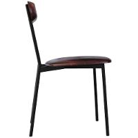 Kit 03 Cadeiras Estofada Para Sala De Jantar Liora Preto C01 Courino Café - Lyam Decor - 3