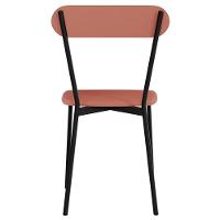 Cadeira Estofada Para Sala De Jantar Liora Preto C01 Courino Terra Rosê - Lyam Decor - 7