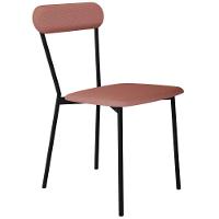 Kit 05 Cadeiras Estofada Para Sala De Jantar Liora Preto C01 Linho Rosê - Lyam Decor - 2