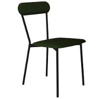 Kit 04 Cadeiras Estofada Para Sala De Jantar Liora Preto C01 Linho Verde Musgo - Lyam Decor - 6