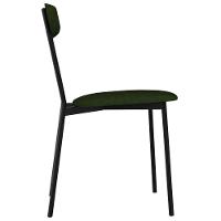 Kit 04 Cadeiras Estofada Para Sala De Jantar Liora Preto C01 Linho Verde Musgo - Lyam Decor - 8