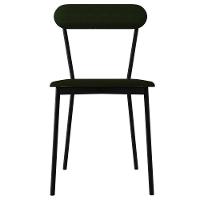 Kit 02 Cadeiras Estofada Para Sala De Jantar Liora Preto C01 Linho Verde Musgo - Lyam Decor - 8