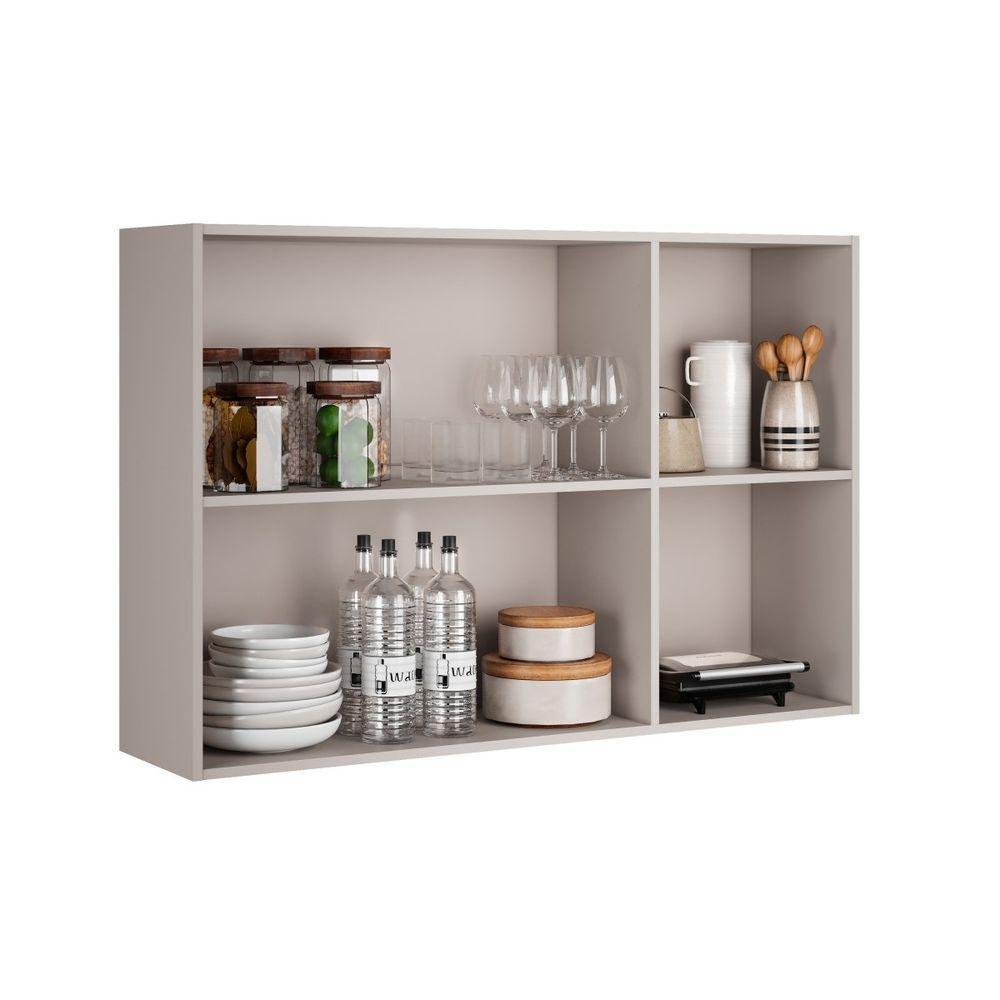 Armário Aéreo Essence 3 Portas 120cm 100% Mdf - Itatiaia Fendi-gris - 3