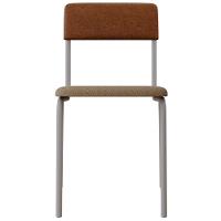 Kit 03 Cadeiras Estofada Para Sala De Jantar Sense Branco C01 Linho Areia Courino Caramelo - Lyam Decor - 3