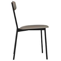 Kit 02 Cadeiras Estofada Para Sala De Jantar Liora Preto C01 Courino Cinza - Lyam Decor - 8