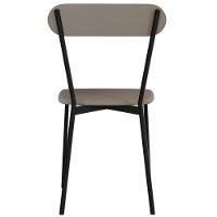 Kit 02 Cadeiras Estofada Para Sala De Jantar Liora Preto C01 Courino Cinza - Lyam Decor - 9