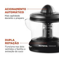 Espremedor Mondial Premium E-02 Espremedor-127v-preto