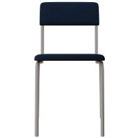 Kit 03 Cadeiras Estofada Para Sala De Jantar Sense Branco C01 Linho Azul Escuro - Lyam Decor - 3