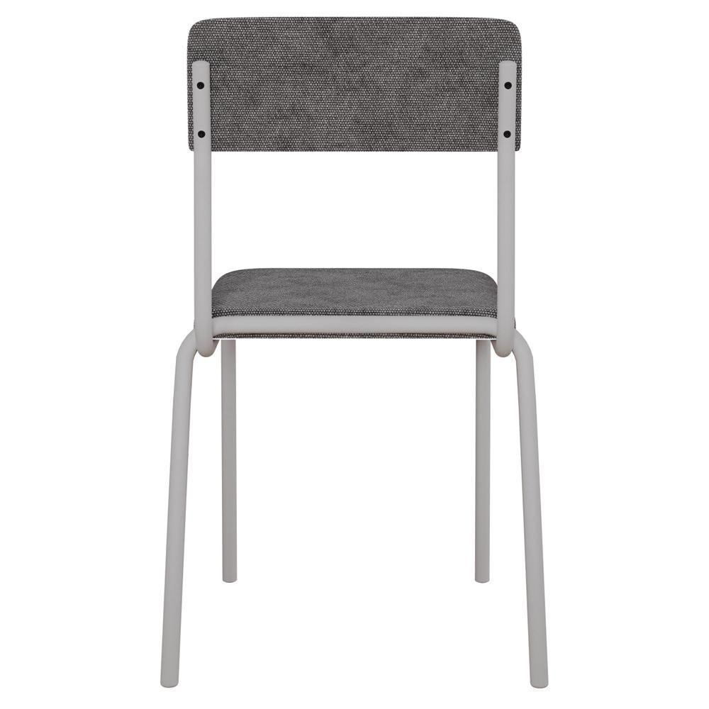 Kit 08 Cadeiras Estofada Para Sala De Jantar Sense Branco C01 Linho Prata - Lyam Decor - 9