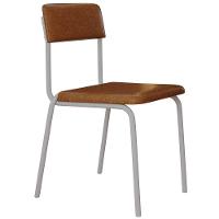 Kit 03 Cadeiras Estofada Para Sala De Jantar Sense Branco C01 Courino Caramelo - Lyam Decor - 6