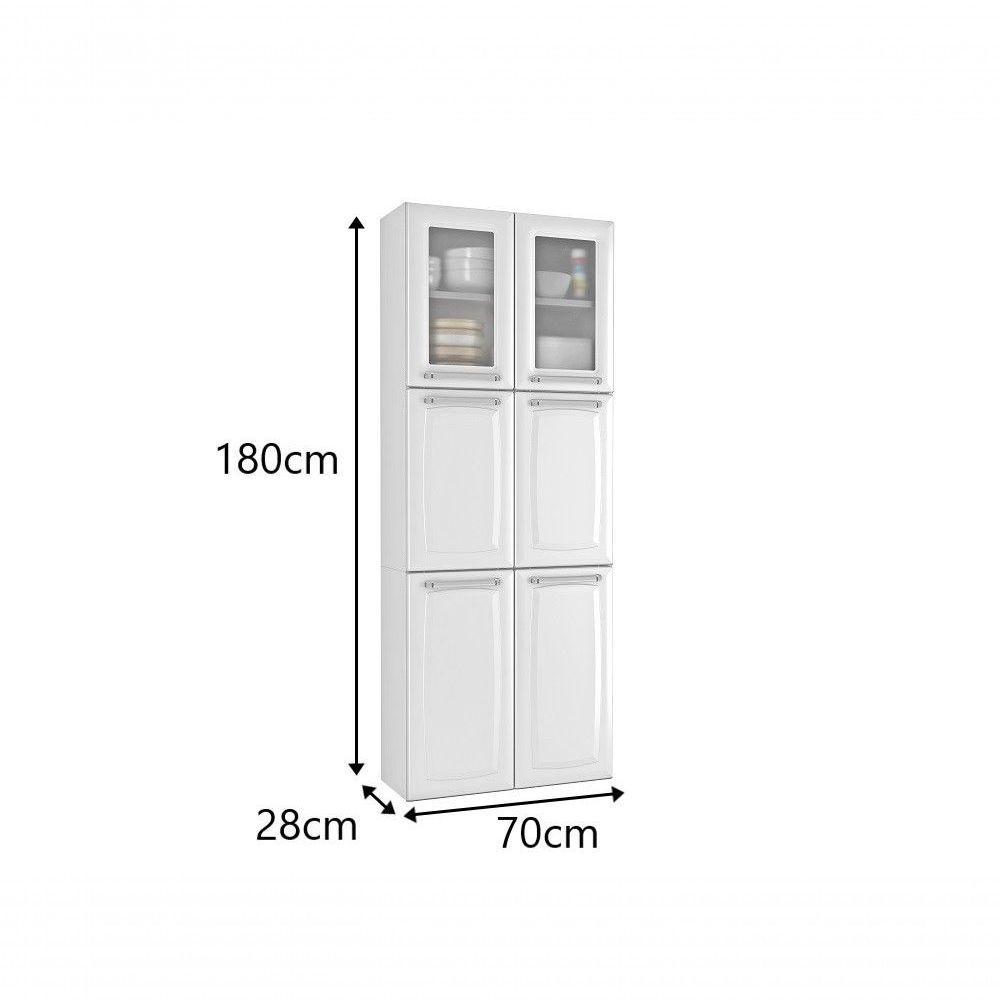 Paneleiro Duplo 6 Portas 70cm Luce - Itatiaia Branco - 3