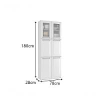 Paneleiro Duplo 6 Portas 70cm Luce - Itatiaia Branco - 3