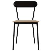 Kit 06 Cadeiras Estofada Para Sala De Jantar Liora Preto C01 Linho Areia Courino Preto - Lyam Decor - 3