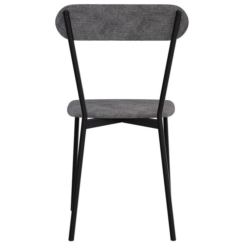 Kit 08 Cadeiras Estofada Para Sala De Jantar Liora Preto C01 Linho Prata - Lyam Decor - 9