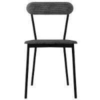 Kit 08 Cadeiras Estofada Para Sala De Jantar Liora Preto C01 Linho Prata - Lyam Decor - 3