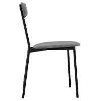 Kit 08 Cadeiras Estofada Para Sala De Jantar Liora Preto C01 Linho Prata - Lyam Decor - 8