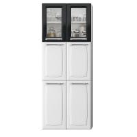 Paneleiro Duplo 6 Portas 70cm Luce - Itatiaia Branco-preto - 1