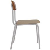 Kit 04 Cadeiras Estofada Para Sala De Jantar Sense Branco C01 Linho Areia Courino Caramelo - Lyam Decor - 5