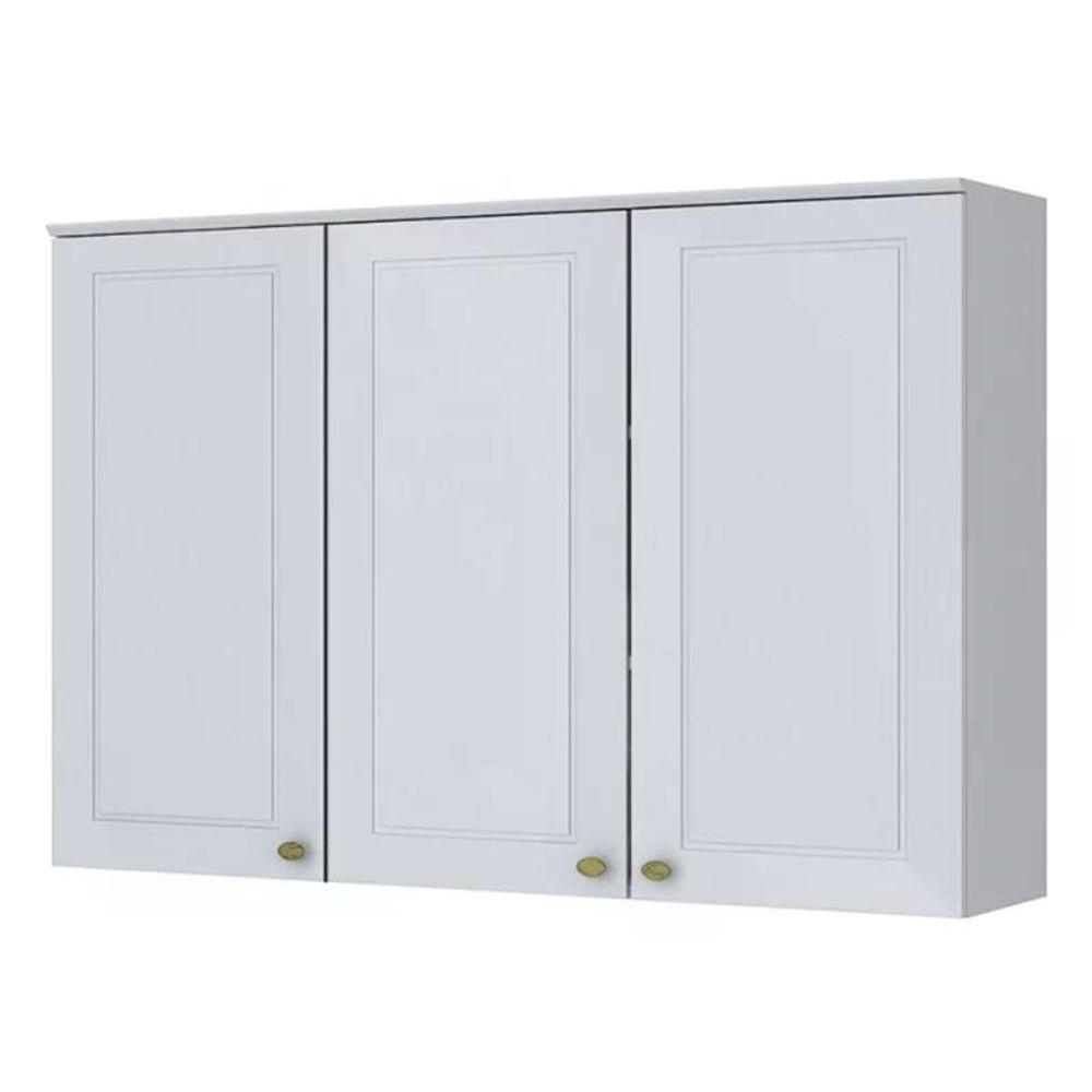 Armário Aéreo 3 Portas 120cm Americana Branco - Móveis Henn Branco Hp - 1