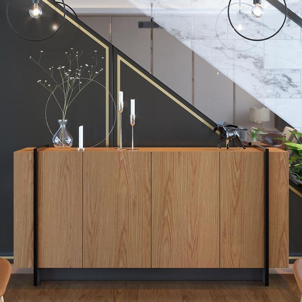 Buffet Aparador Copacabana 4 Portas - Colibri Freijó-preto Freijó-preto - 2