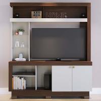 Estante Home Theater Valença Nogueira Real-off White Para Tv Até 50? - Colibri Nogueira Real-off White - 3