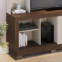 Estante Home Theater Valença Nogueira Real-off White Para Tv Até 50? - Colibri Nogueira Real-off White