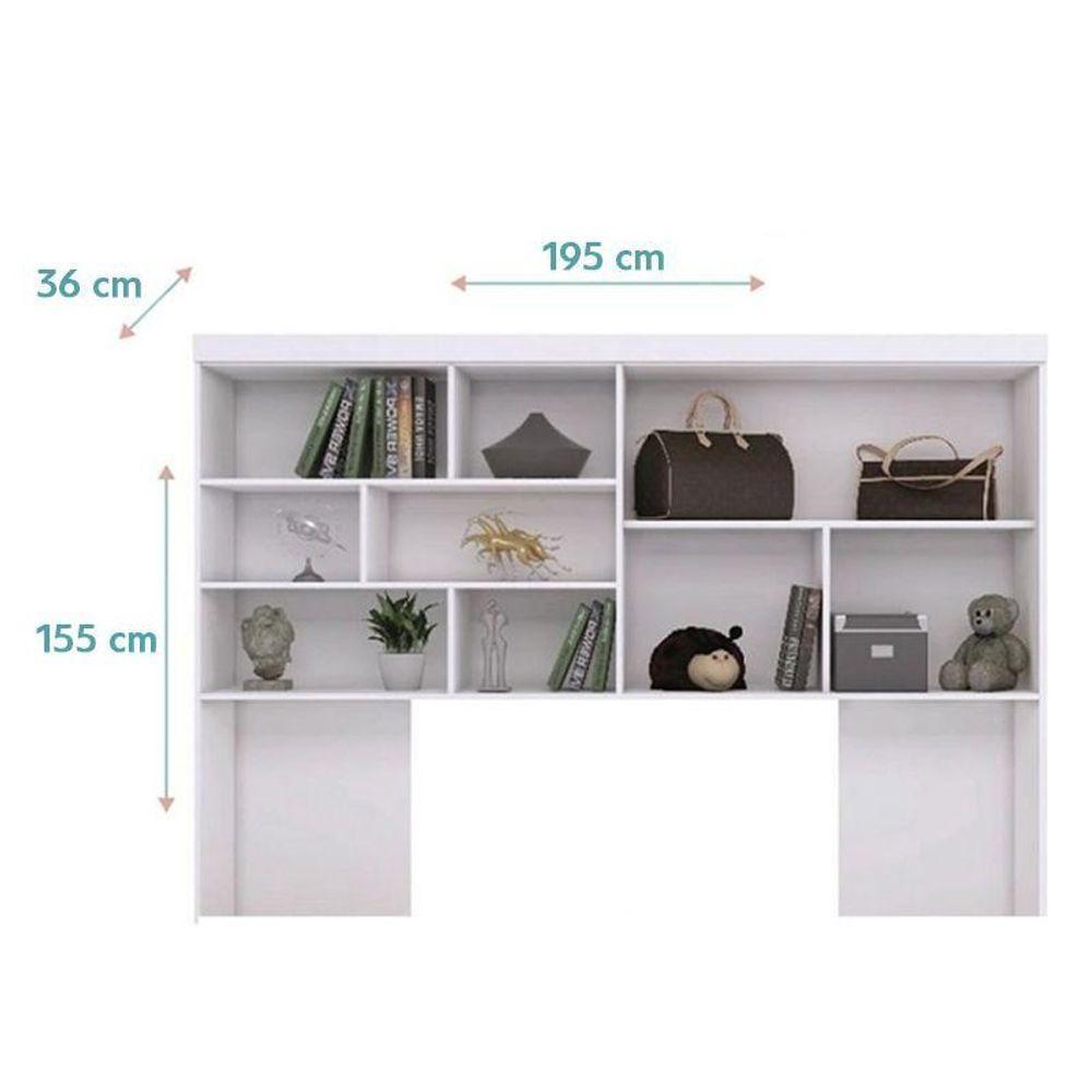 Jogo De Quarto Chiara Módulo Aéreo 2 Portas E Cama Branco Com Colchão Supreme D20 - Phoenix Baby Branco - 2