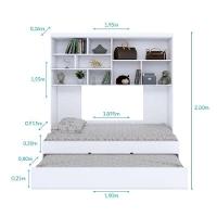 Dormitório Chiara Guarda Roupa, Aéreo 2 Portas E Bicama Branco Com Colchões Physical D20 - Phoenix Baby Branco