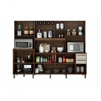 Armario Agata 13 Portas 2 Gavetas 5 Nichos Valdemoveis Cinamomo-grafite - 3