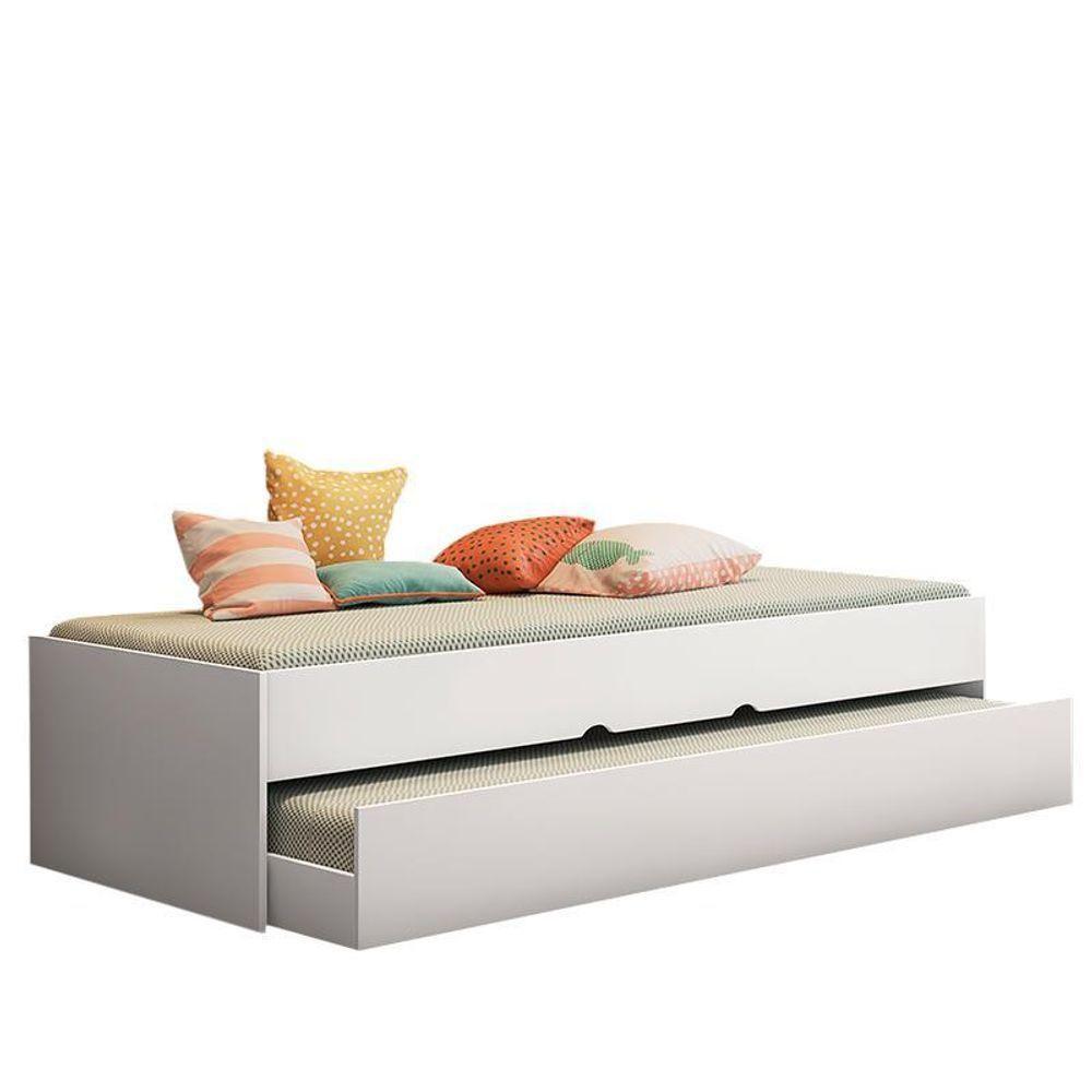 Bicama Solteiro Chiara Branco Com Colchões Supreme D33 - Phoenix Baby Branco - 1