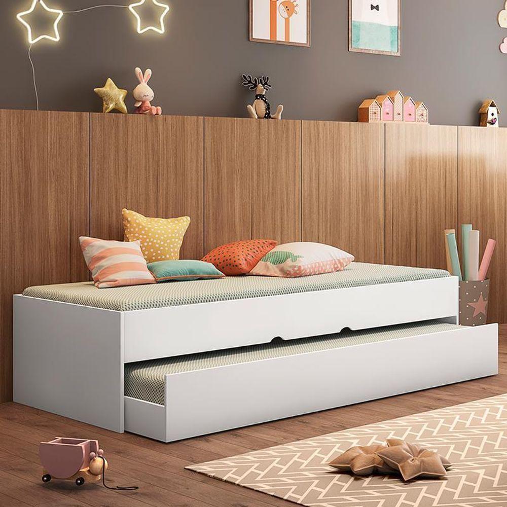 Bicama Solteiro Chiara Branco Com Colchões Supreme D33 - Phoenix Baby Branco - 3