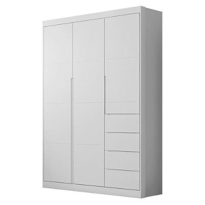 Guarda Roupa Infantil Eloá 3 Portas 4 Gavetas Branco