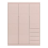 Guarda Roupa Infantil Pietra 3 Portas E 4 Gavetas Rosê - Pr Baby Rosê - 1