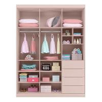 Guarda Roupa Infantil Pietra 3 Portas E 4 Gavetas Rosê - Pr Baby Rosê - 3