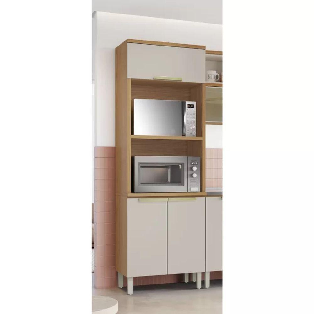 Paneleiro 3 Portas Nicho Para 2 Fornos New Porto - Itatiaia Freijó-off White - 4