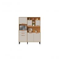 Cozinha Compacta 6 Portas 2 Gavetas 5 Nichos Nápoles - Itatiaia Cinamomo-off White - 1