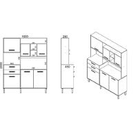 Cozinha Compacta 6 Portas 2 Gavetas 5 Nichos Nápoles - Itatiaia Cinamomo-off White - 2