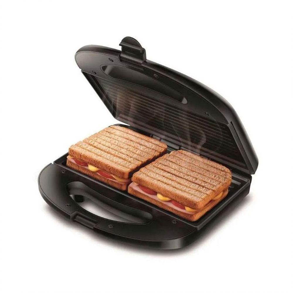Sanduicheira Grill Sn01 Pratic 2 Em 1 750w De Potência Mondial Preto 127v - 2