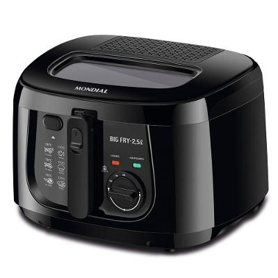Fritadeira Elétrica com Óleo Mondial FT-07 Big Fry 2,5L Antiaderente Preto 110V