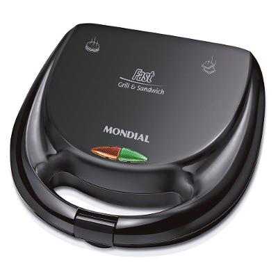 Sanduicheira Mondial Fast Grill e Sandwich S-12 Antiaderente 750W Preto 220V