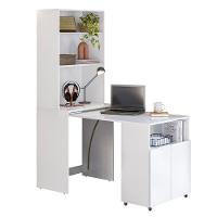 Mesa Escrivaninha Bancada De Estudos Para Quarto Salt Branco Z06 - Mpozenato - 8
