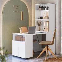 Estante Escrivaninha Com Mesa Bancada Retrátil Salt Branco Z06 - Mpozenato - 3