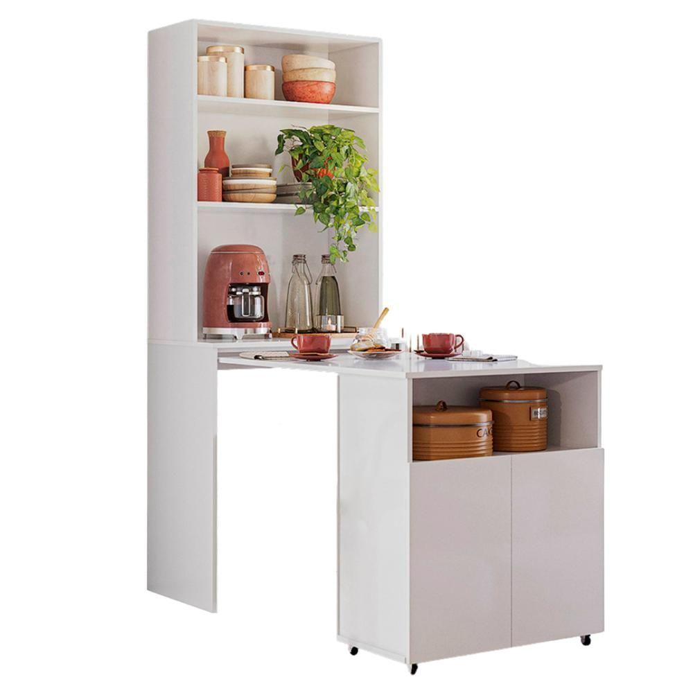 Mesa Bancada Gourmet Para Cozinha Salt Branco Z06 - Mpozenato - 1