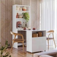 Mesa Bancada Gourmet Para Cozinha Salt Branco Z06 - Mpozenato - 2