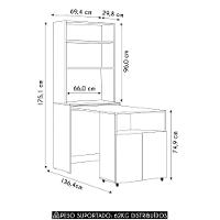 Mesa Bancada Gourmet Para Cozinha Salt Branco Z06 - Mpozenato