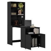 Mesa Escrivaninha Bancada De Estudos Para Quarto Salt Preto Z06 - Mpozenato - 7