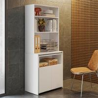 Estante Escrivaninha Para Escritório Home Office Salt Branco Z06 - Mpozenato - 6