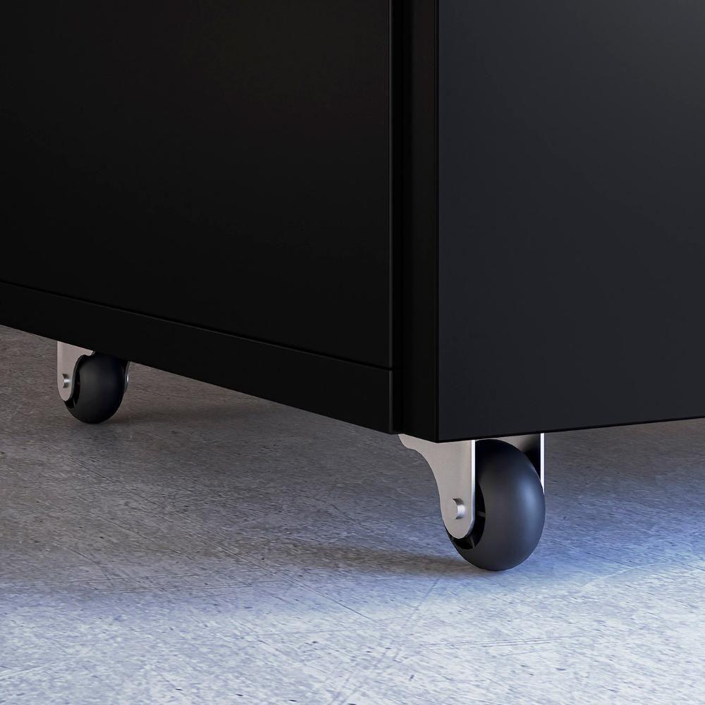 Estante Escrivaninha Com Mesa Bancada Retrátil Salt Preto Z06 - Mpozenato - 9