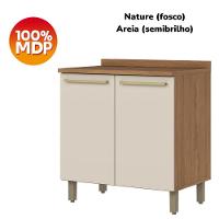 Balcao Com Tampo 2 Portas 80 Cm Requinte Henn Nature Areia - 5