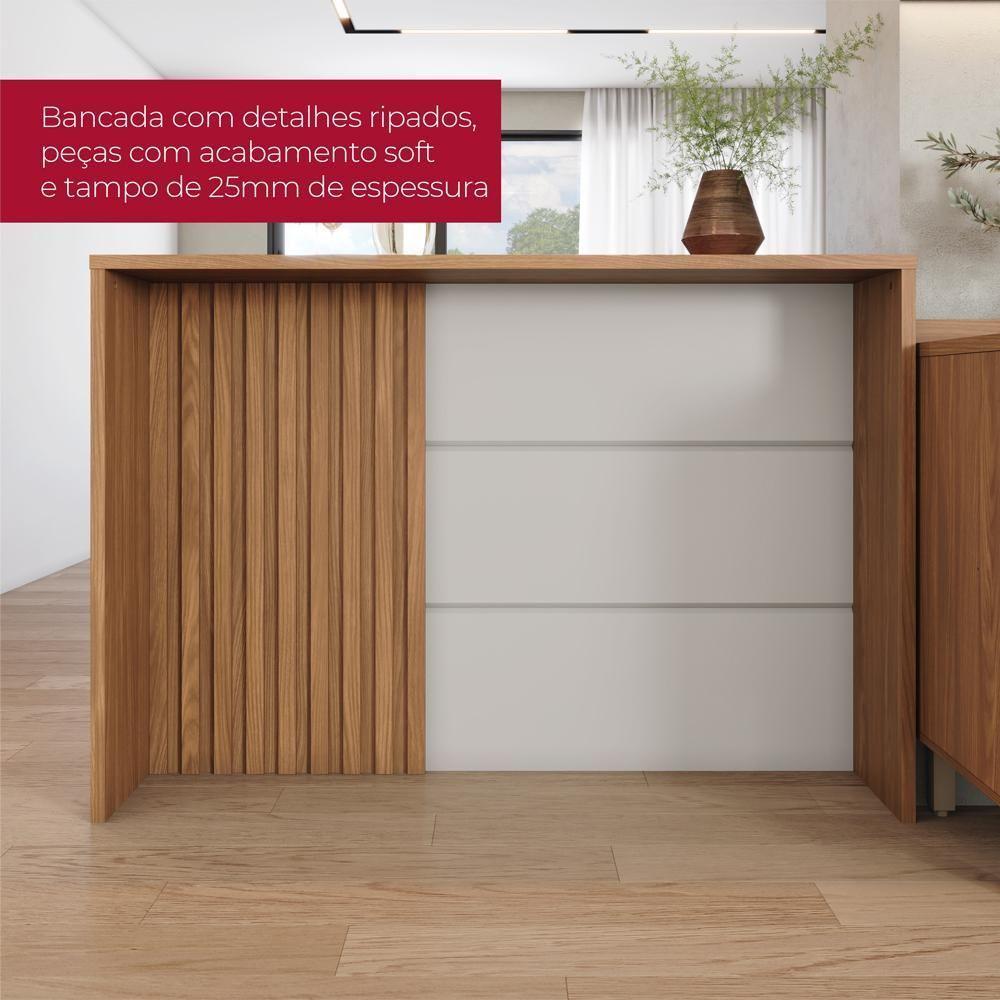 Mesa Bancada Gourmet 146x101 Cm Requinte Henn Nature Areia - 4